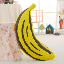Load image into Gallery viewer, 1pc 30-100cm 2 Patterns Real life fruit pillow Banana Corn pillows Plush stuffed vegetable cushion Soft fabric Child's Xmas gift
